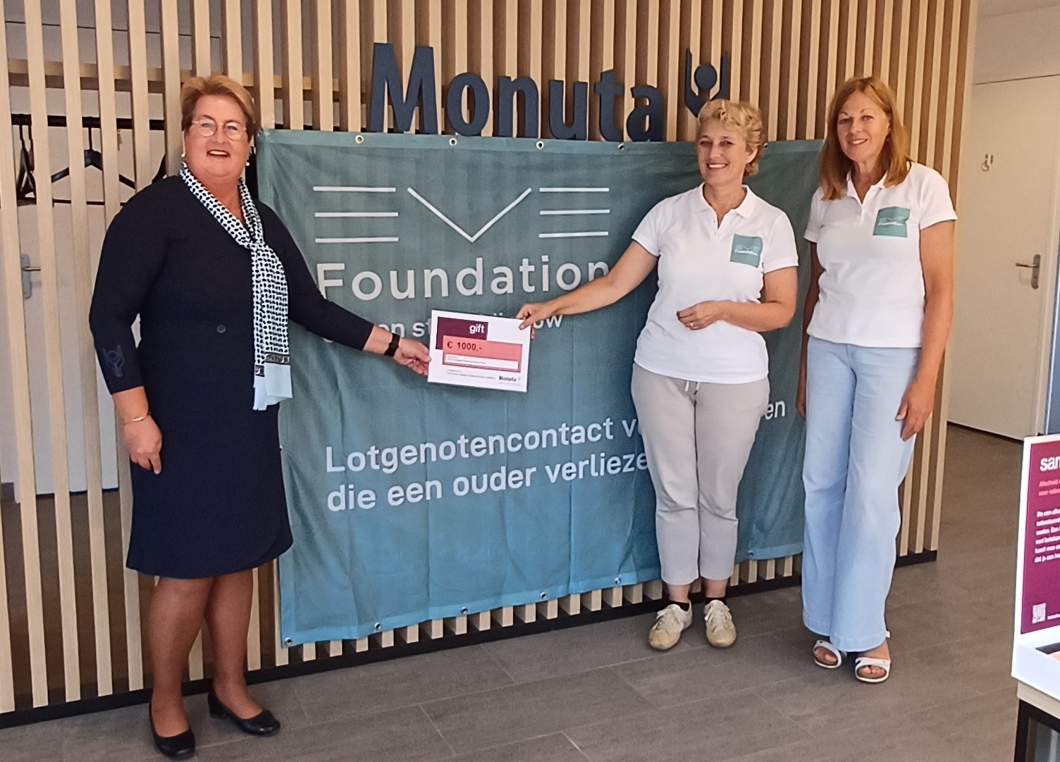 Monuta doneert aan EvE Foundation