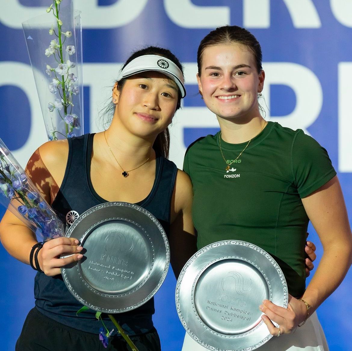 Rose Nijkamp Nederlands kampioene dubbelspel tennis