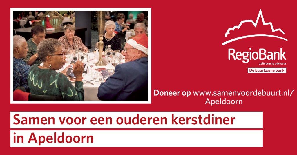 Ook dit jaar weer kerstdiners voor eenzame Apeldoornse ouderen